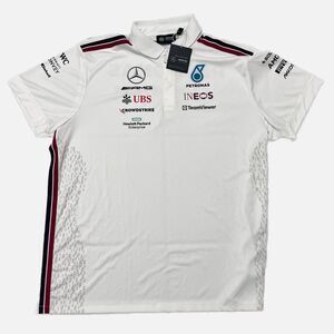 Mercedes AMG Petronas Formula 1 Team Polo White Size XXL NWT